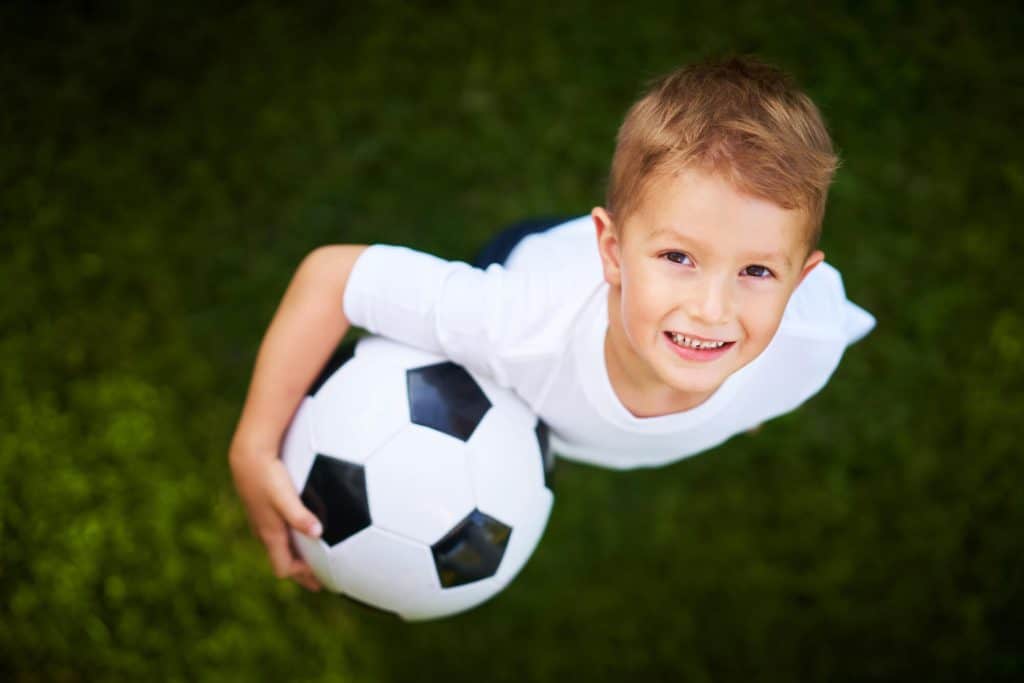 boy with soccer ball