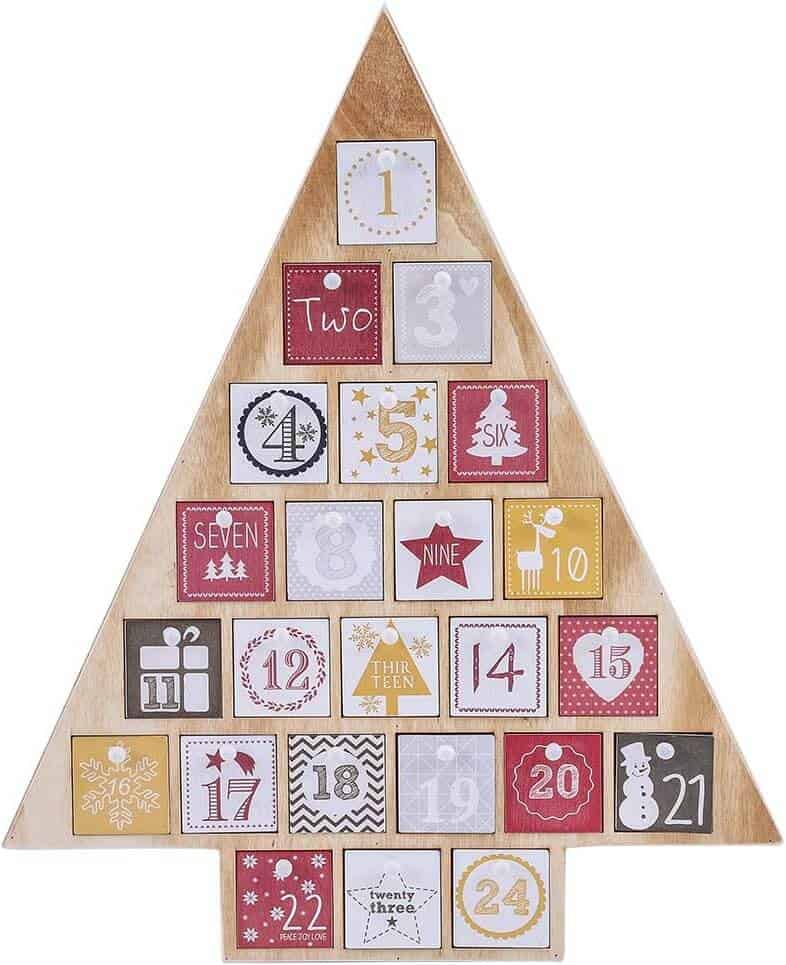 wooden box advent calendar