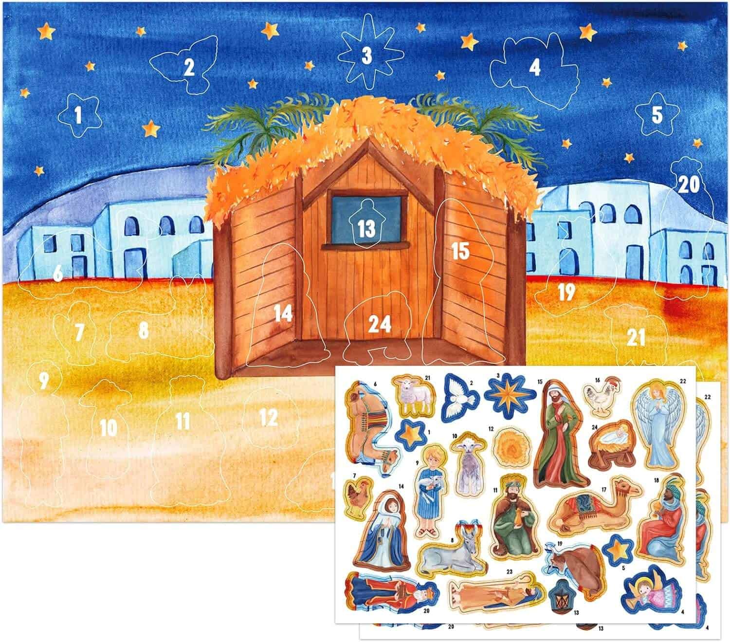 kids nativity advent calendar